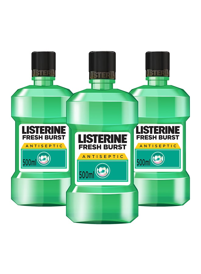 Listerine - Fresh Burst Antiseptic 3x500ml - Image 1
