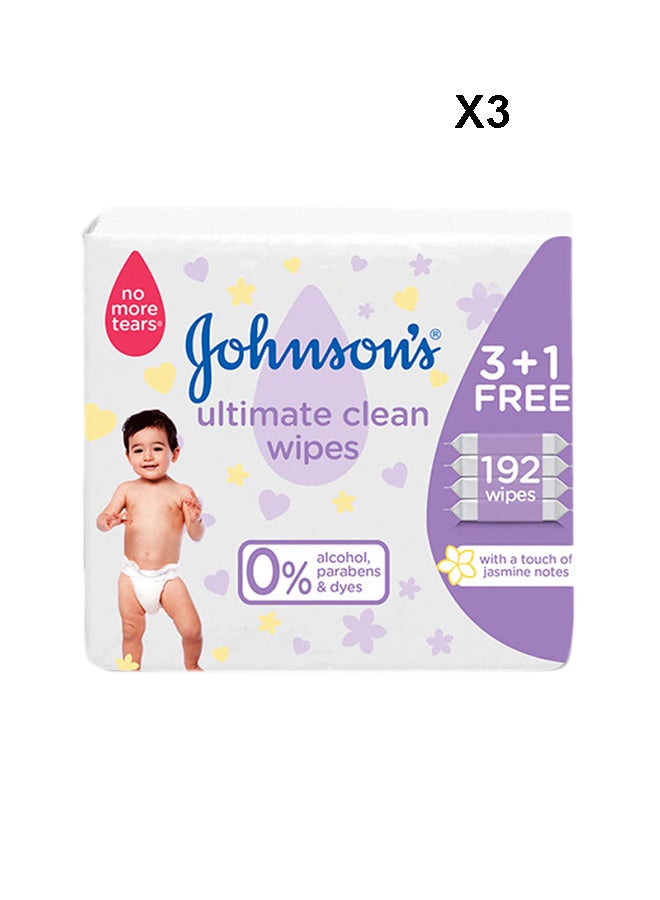 Johnson's Baby Wipes With Touch Of Jasmine Notes, 192 Wipes  - Image 1
