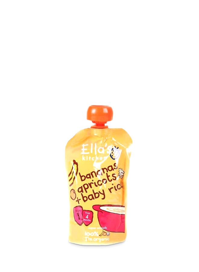 Organic Bananas, Apricots And Baby Rice 120grams