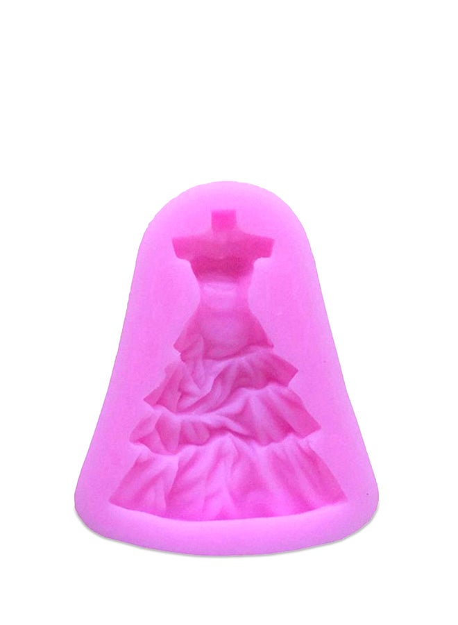Princess Wedding Dress Cake Decor Mould Pink  - Image 1
