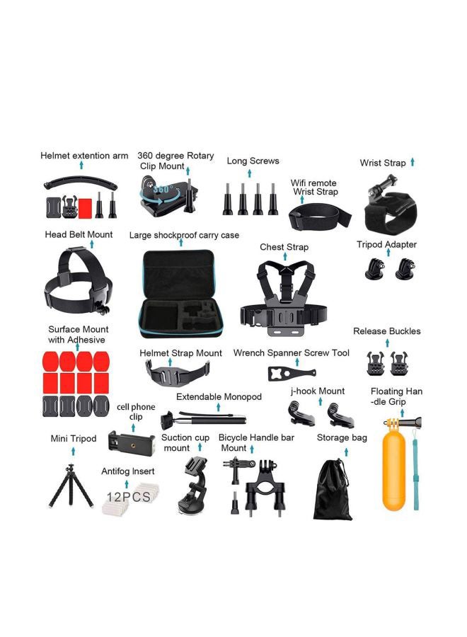 Coopic 58-In-1 Action Camera Accessories Kit Multicolour - Image 2