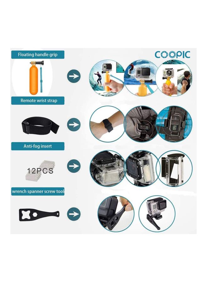 Coopic 58-In-1 Action Camera Accessories Kit Multicolour - Image 4