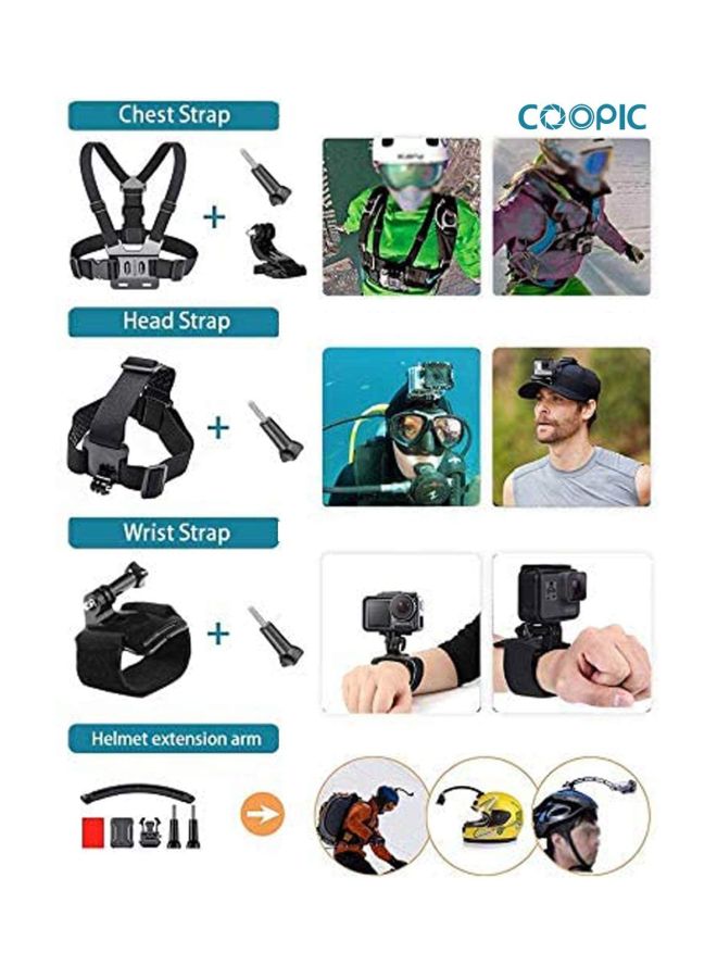 Coopic 58-In-1 Action Camera Accessories Kit Multicolour - Image 5