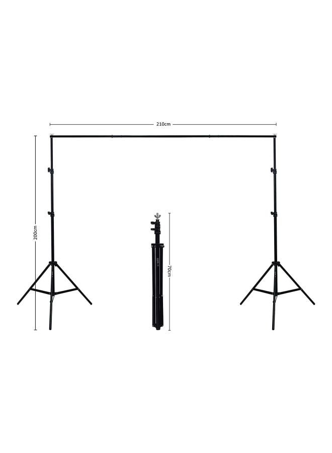 Coopic Background Stand With Clamp And Backdrop Kit Black/White - Image 4