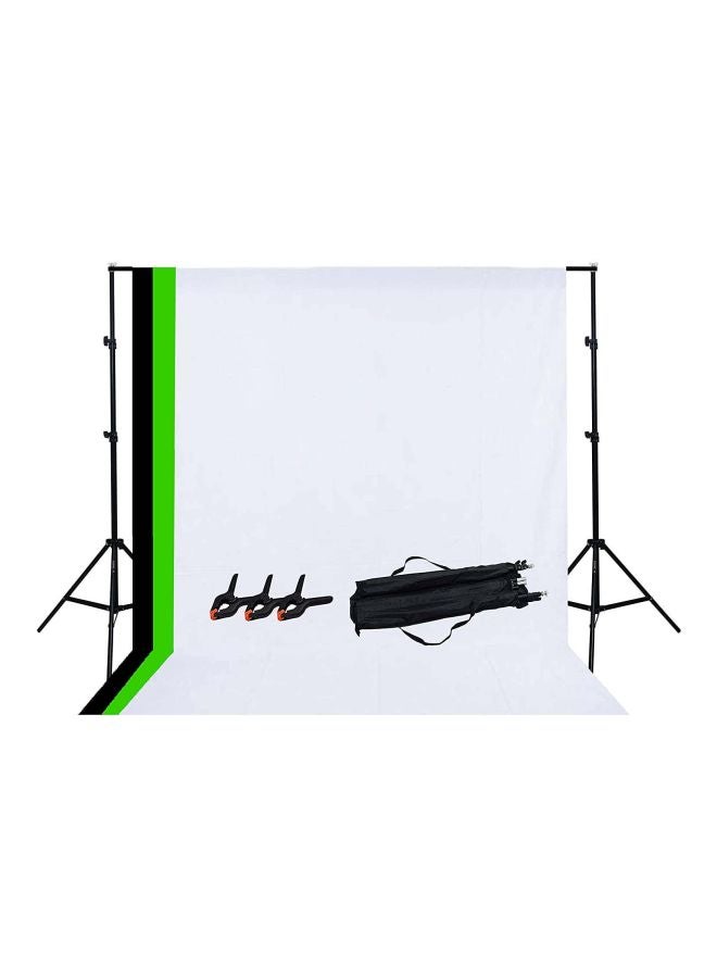 Coopic Adjustable Photography Background Stand Kit White/Black/Green - Image 1