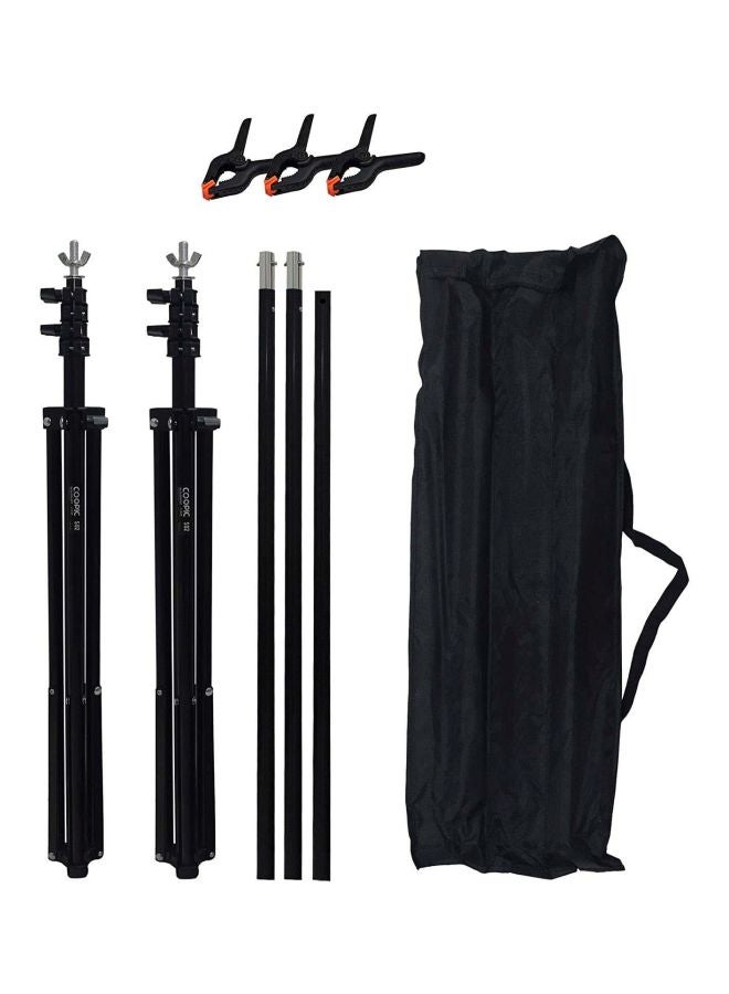 Coopic Adjustable Photography Background Stand Kit White/Black/Green - Image 2