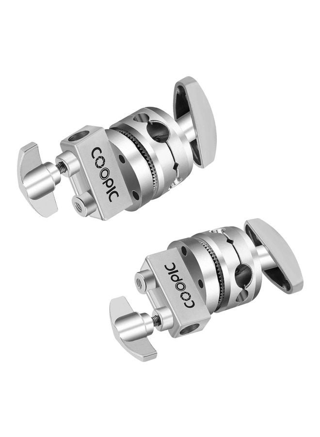 Coopic 2-Piece Stainless Steel Swivel Grip Head Set Silver - Image 1