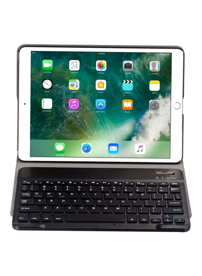 بي جي لوحة مفاتيح لاسلكية مع غطاء مُصممة لجهاز أبل آي باد 10.2 أسود/أزرق - Image 2