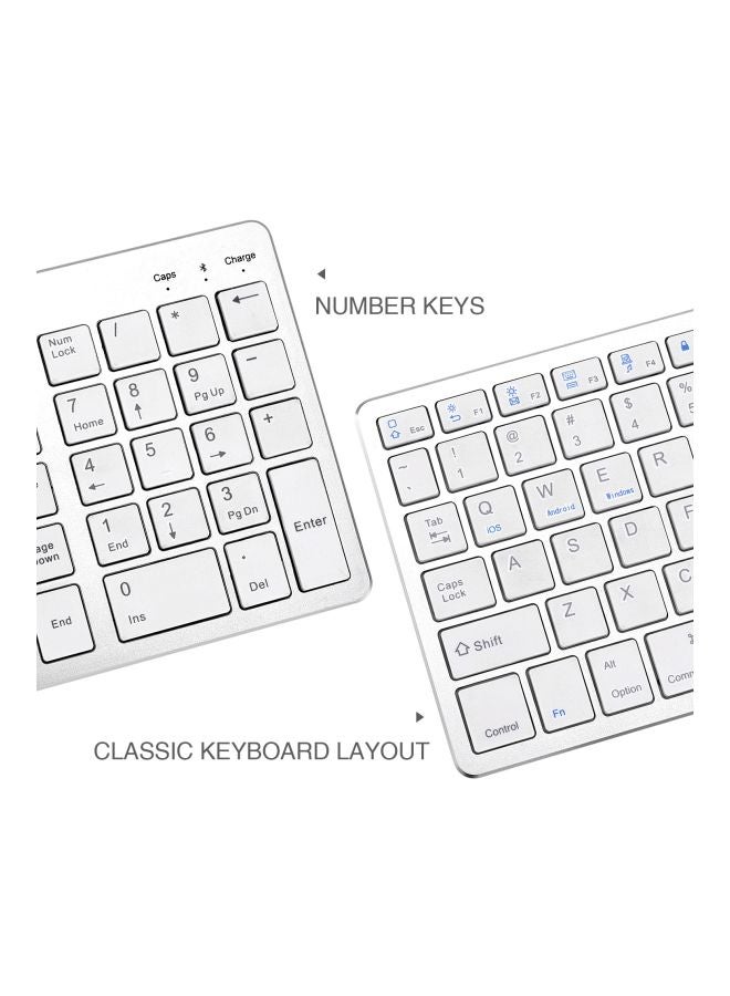 BG Wireless Ultra-Thin Keyboard White/Black/Blue  - Image 5