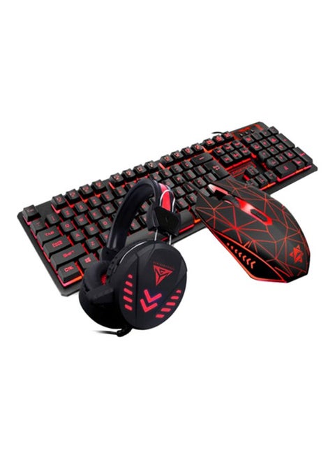 K59 Gaming Keyboard With Mouse And Headset Black/Red