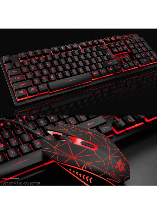 BG - K59 Gaming Keyboard With Mouse And Headset Black/Red - Image 1