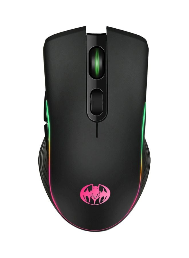 BG 6-Button Wireless Optical Mouse Black/Green - Image 1