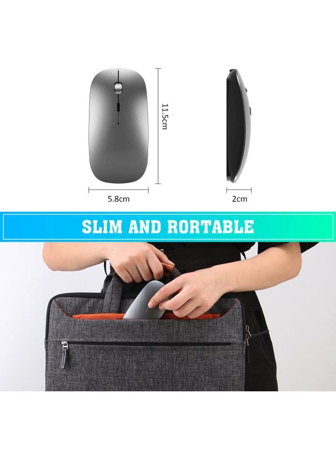 بي جي ماوس لاسلكي ثنائي الوضع رمادي - Image 5