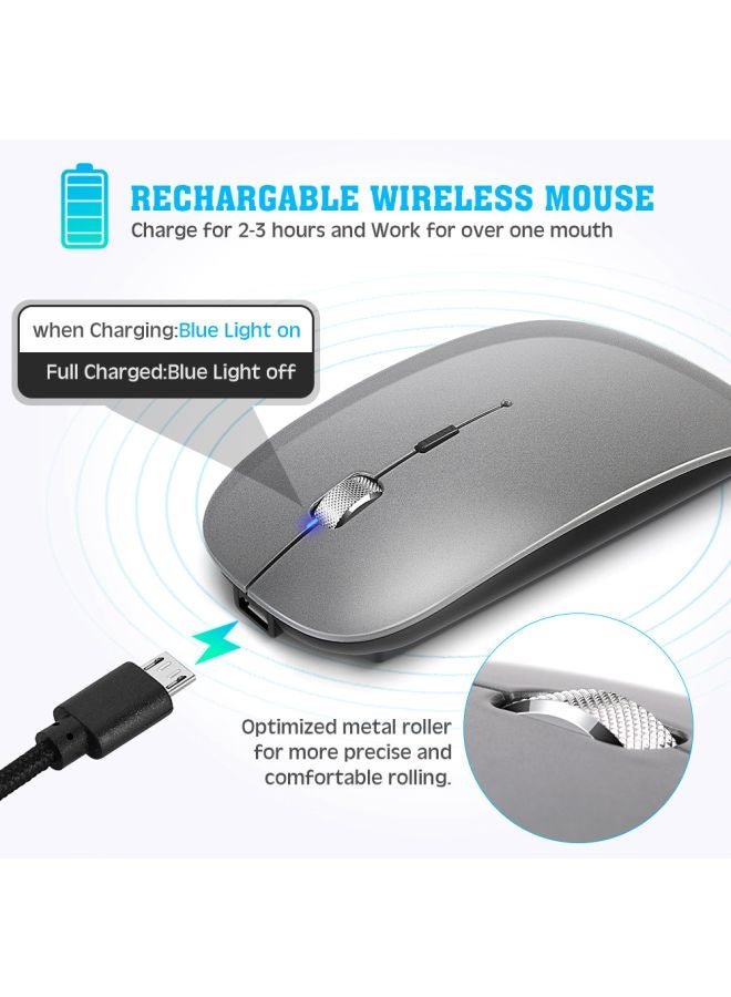 بي جي ماوس لاسلكي ثنائي الوضع رمادي - Image 4