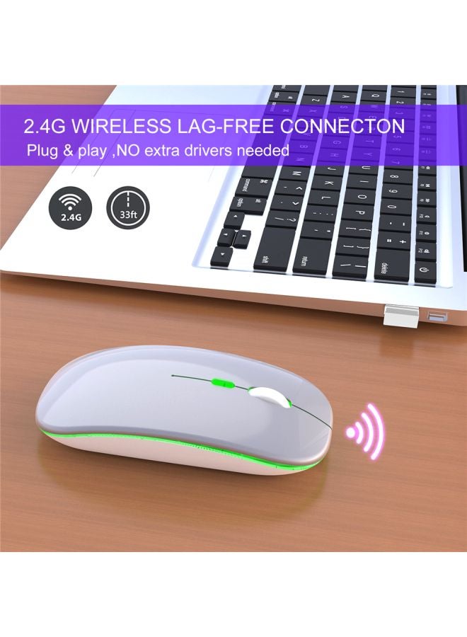 BG Wireless Luminous Mouse Grey/White/Yellow - Image 3