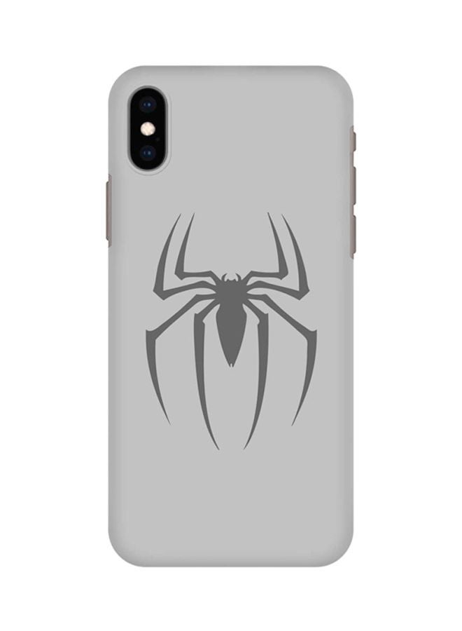 Stylizedd Protective Case Cover For Apple iPhone XS Max Spidermark (Grey)