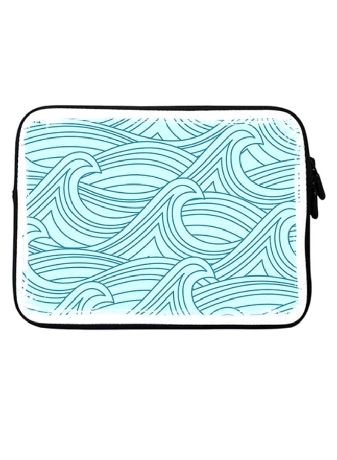 ستايلايزد حافظة لابتوب عصرية مع حزام بتصميم بحر هائج متعدد الألوان - Image 1