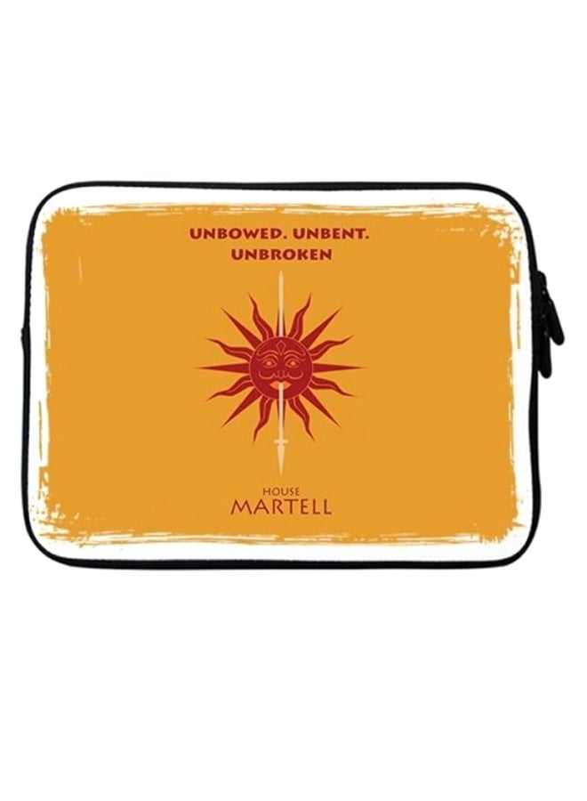 ستايلايزد حافظة لابتوب بتصميم شعار عائلة مارتيل من مسلسل GOT أصفر/أحمر - Image 1