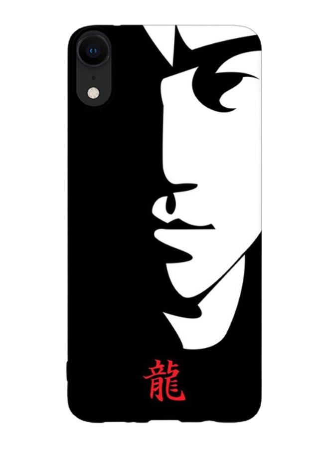 Stylizedd Bruce Lee Printed Case Cover For Apple iPhone XR White/Black