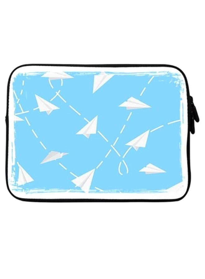 Stylizedd Paper Planes Designer Sleeve With Strap For Laptops Blue/White - Image 1