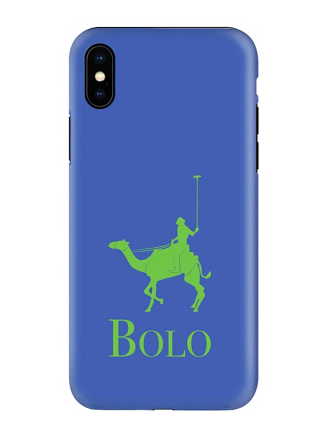 BOLO Printed Protective Case Cover For Apple iPhone X/XS Blue/Green