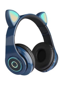Cat Ear Bluetooth Luminous Headphones Blue/Black