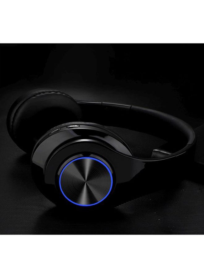 بي جي سماعة رأس بتصميم يغطي الأذن تعمل بتقنية البلوتوث الأسود / الأزرق - Image 2