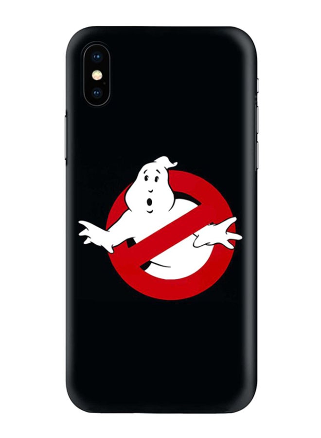 غطاء حماية واقٍ بطبعة مستوحاة من فيلم "Ghostbusters" لهاتف أبل آيفون X/XS أسود/أحمر/أبيض