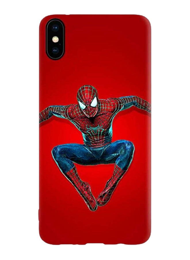 Stylizedd Spider On The Wall Printed Case Cover For Apple iPhone XS/X Red/Blue