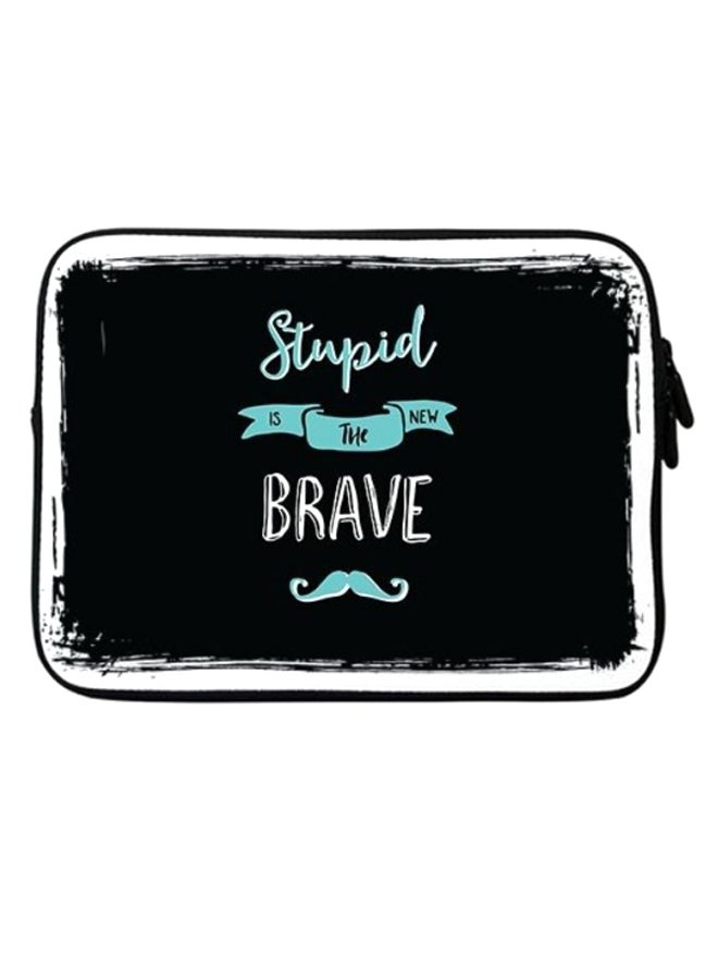 Stylizedd Stupid Is The New Brave Sleeve For Laptops Blue/Black - Image 1