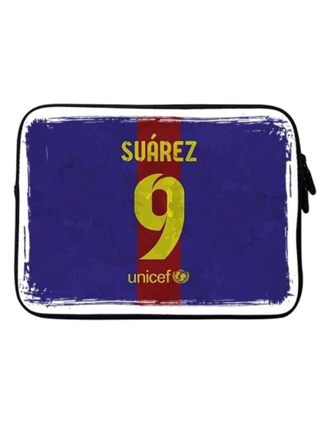Stylizedd Suarez Jersey Sleeve For Laptops Yellow/Red/Purple  - Image 1