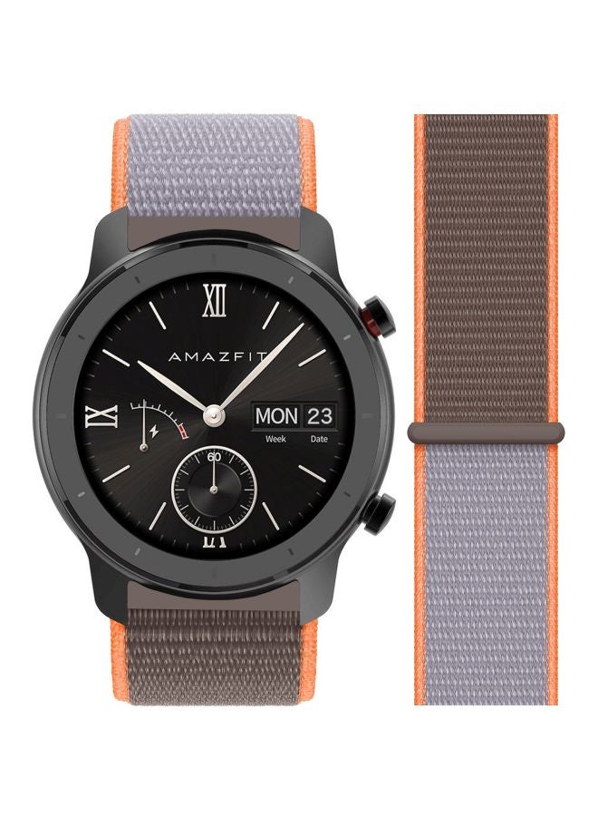 بيرفيي سوار بديل لساعة  أمازفيت GTR الذكية مقاس 42 مم بني/ برتقالي فيتامين - Image 3