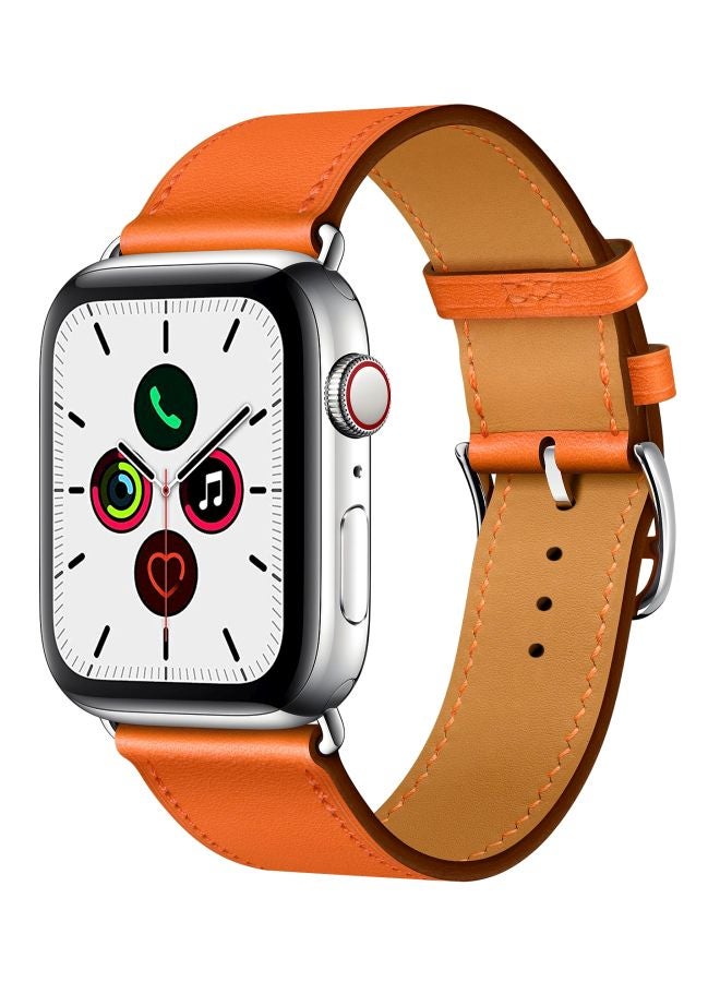 Perfii - Replacement Band For Apple Watch Series 5/4/3/2/1 40/38mm Orange Flat - Image 1