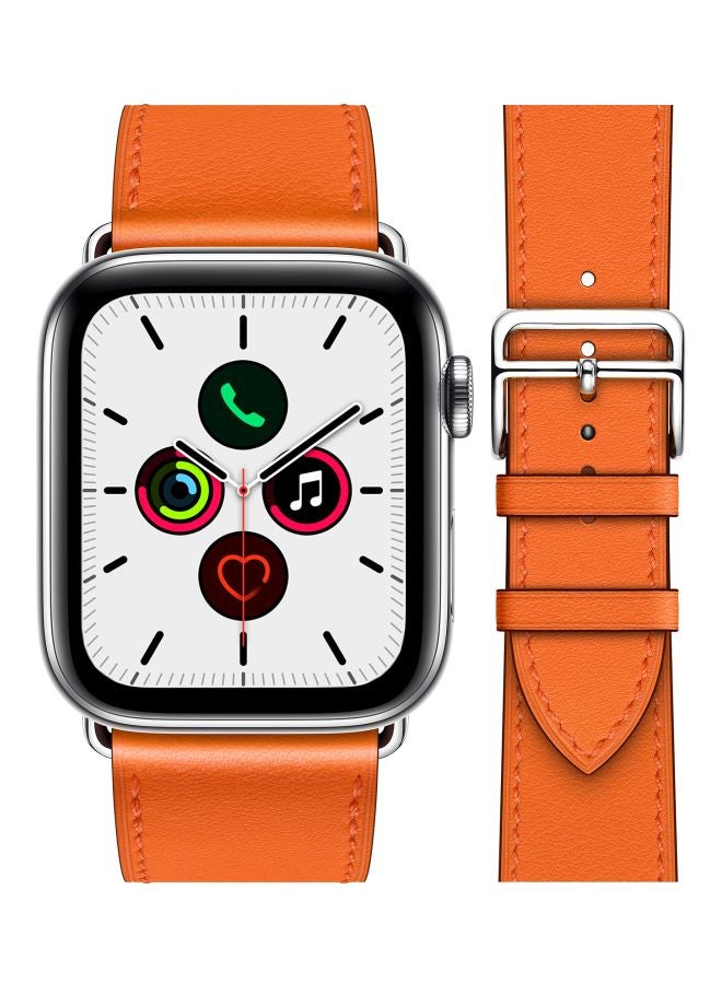 Perfii - Replacement Band For Apple Watch Series 5/4/3/2/1 40/38mm Orange Flat - Image 1