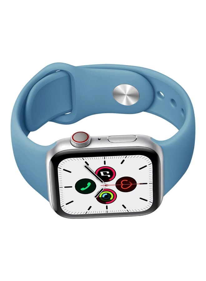 Perfii - Replacement Band For Apple Watch Series 5/4/3/2/1 44/42mm Azure Blue - Image 1