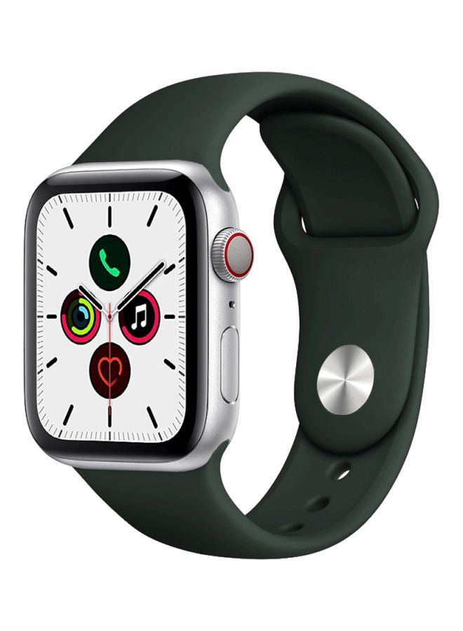 Perfii - Replacement Band For Apple Watch Series 5/4/3/2/1 44/42mm Dark Green - Image 1