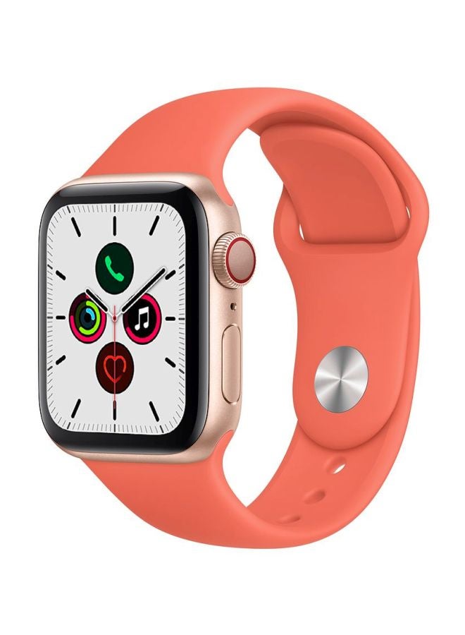 Perfii - Replacement Band For Apple Watch Series 5/4/3/2/1 40/38mm Clementine Orange - Image 1