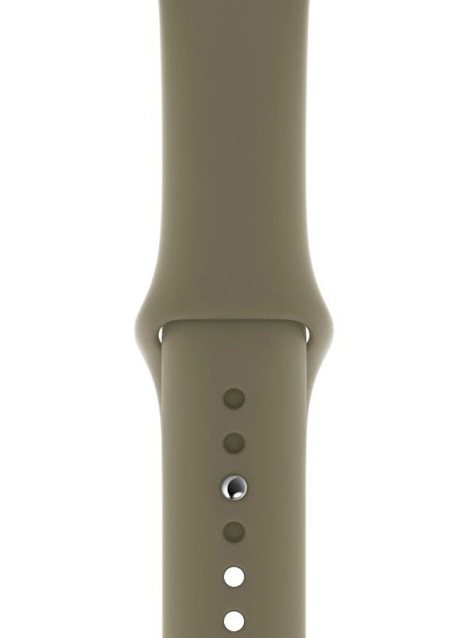 Perfii - Replacement Band For Apple Watch Series 5/4/3/2/1 40/38mm Khaki Green/Silver - Image 1