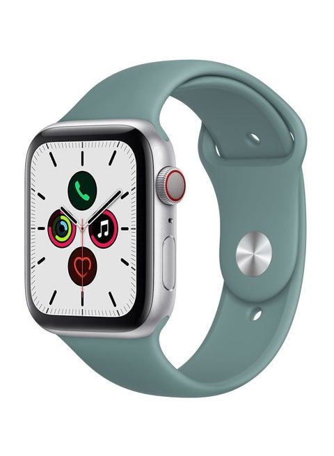Silicone Replacement Band For Apple Watch Series 5/4/3/2/1 Cactus Green/Silver