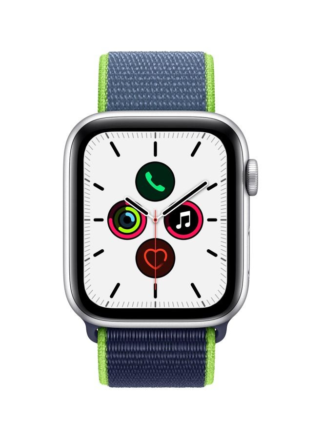 Perfii - Replacement Band For Apple Watch Series 5/4/3/2/1 44/42mm Blue/Neon Lime Green - Image 1