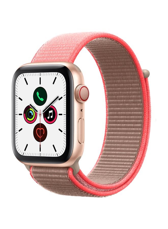 Perfii - Replacement Band For Apple Watch Series 5/4/3/2/1 44/42mm Brown/Neon Pink - Image 1