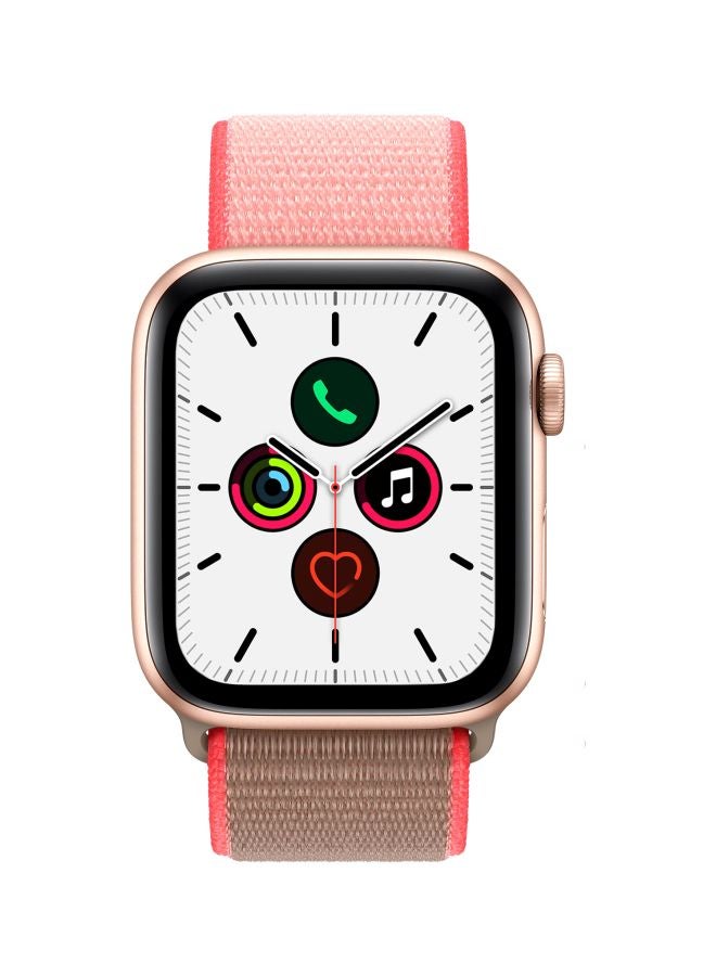 Perfii - Replacement Band For Apple Watch Series 5/4/3/2/1 44/42mm Brown/Neon Pink - Image 1