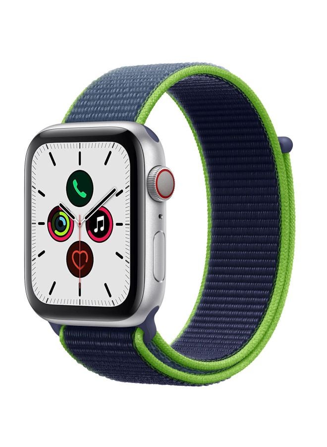 Perfii - Replacement Band For Apple Watch Series 5/4/3/2/1 44/42mm Blue/Neon Lime Green - Image 1