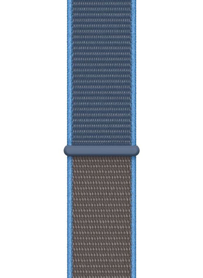 Perfii - Replacement Band For Apple Watch Series 5/4/3/2/1 44/42mm Surf Blue/Brown - Image 1