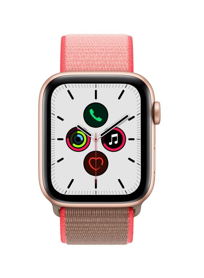 Perfii - Replacement Band For Apple Watch Series 5/4/3/2/1 40/38mm Neon Pink/Brown - Image 1