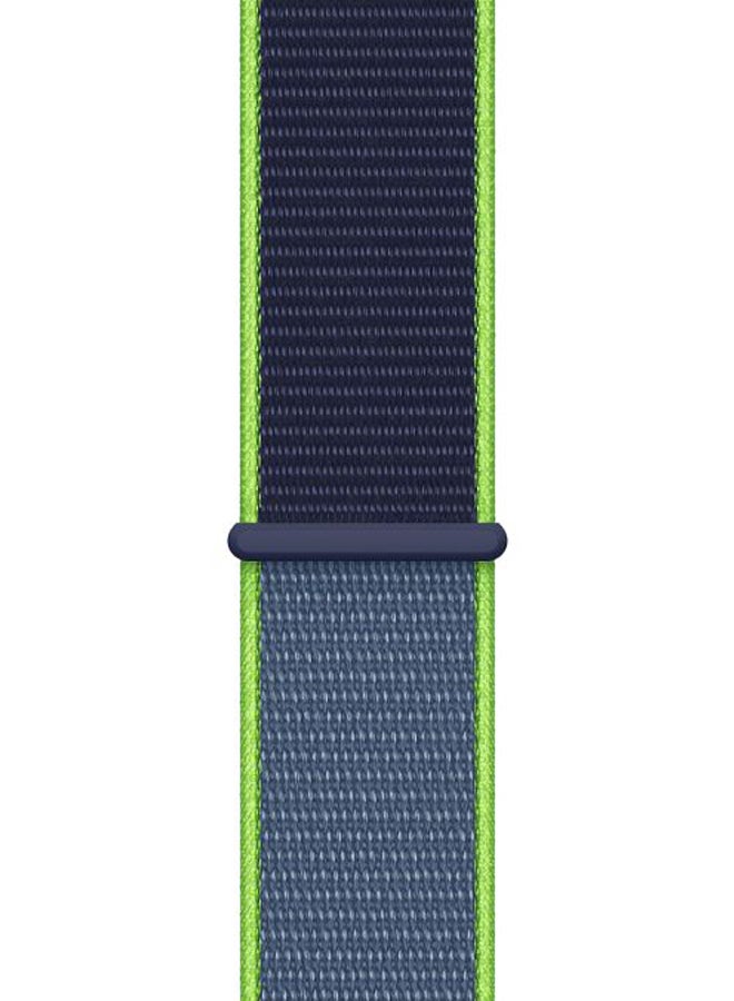 Perfii - Replacement Band For Apple Watch Series 5/4/3/2/1 40/38mm Blue/Green - Image 1