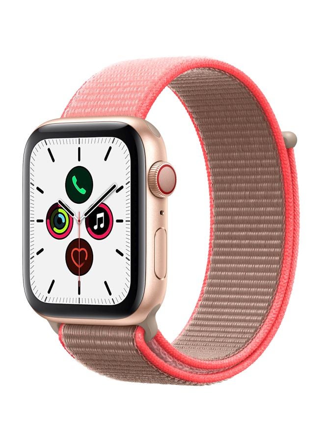Perfii - Replacement Band For Apple Watch Series 5/4/3/2/1 40/38mm Neon Pink/Brown - Image 1