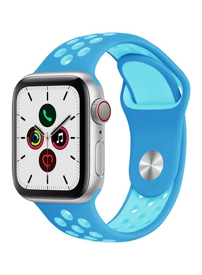 Perfii - Replacement Band For Apple Watch Series 5/4/3/2/1 40/38mm Blue - Image 1
