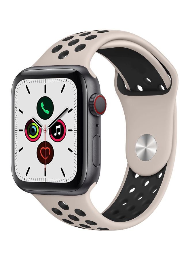 Perfii - Replacement Band For Apple Watch Series 5/4/3/2/1 40/38mm Sand/Black - Image 1