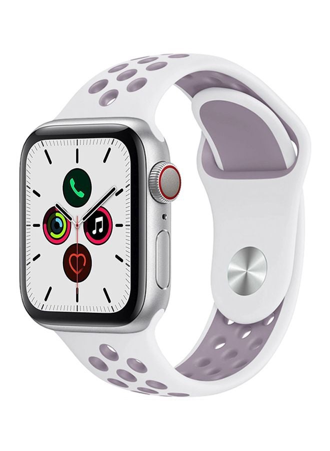 Perfii Replacement Band For Apple Watch Series 5/4/3/2/1 40/38mm White/Purple/Grey - Image 1